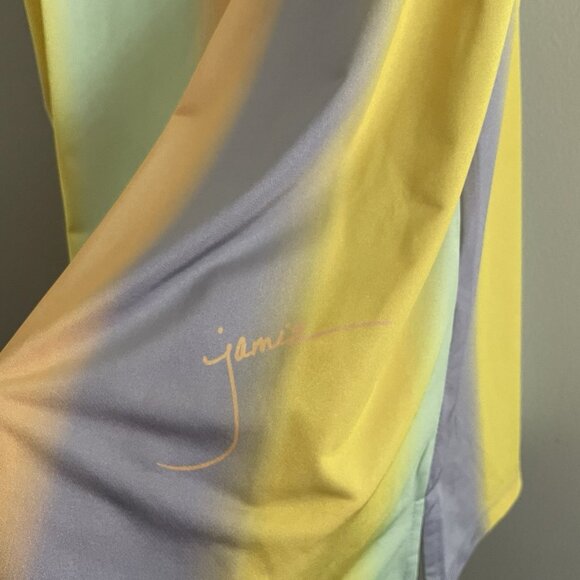 Jamie Sadock Women M Golf Athletic Stratus Ombre Striped Sleeveless 1/4 Zip Top - Picture 6 of 14